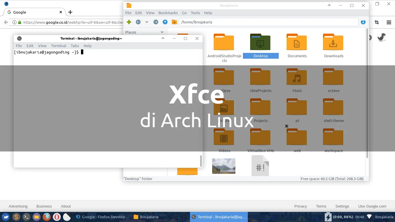 Cara Install Xfce di Arch Linux